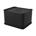 conjunto de caixas organizadoras com tampa 23,9 litros 3 peças