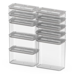 conjunto de potes herméticos retangulares 10 peças