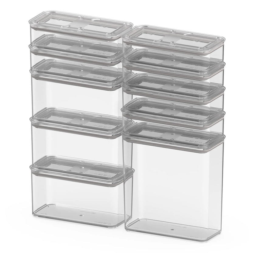 conjunto de potes herméticos retangulares 10 peças