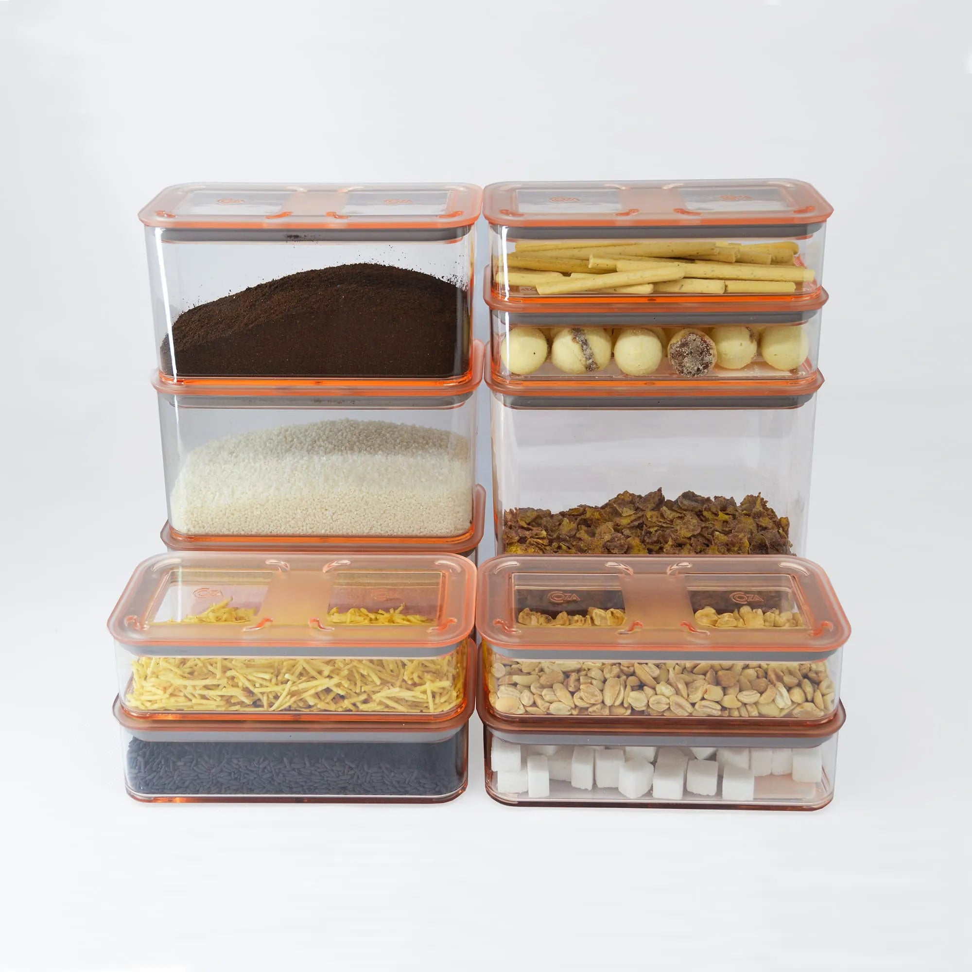 conjunto de potes herméticos retangulares 10 peças