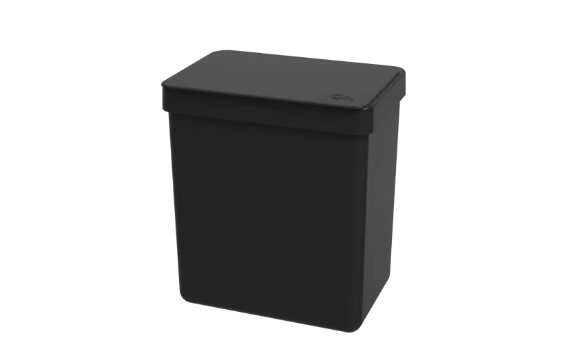 lixeira com tampa single 2,5 litros preto